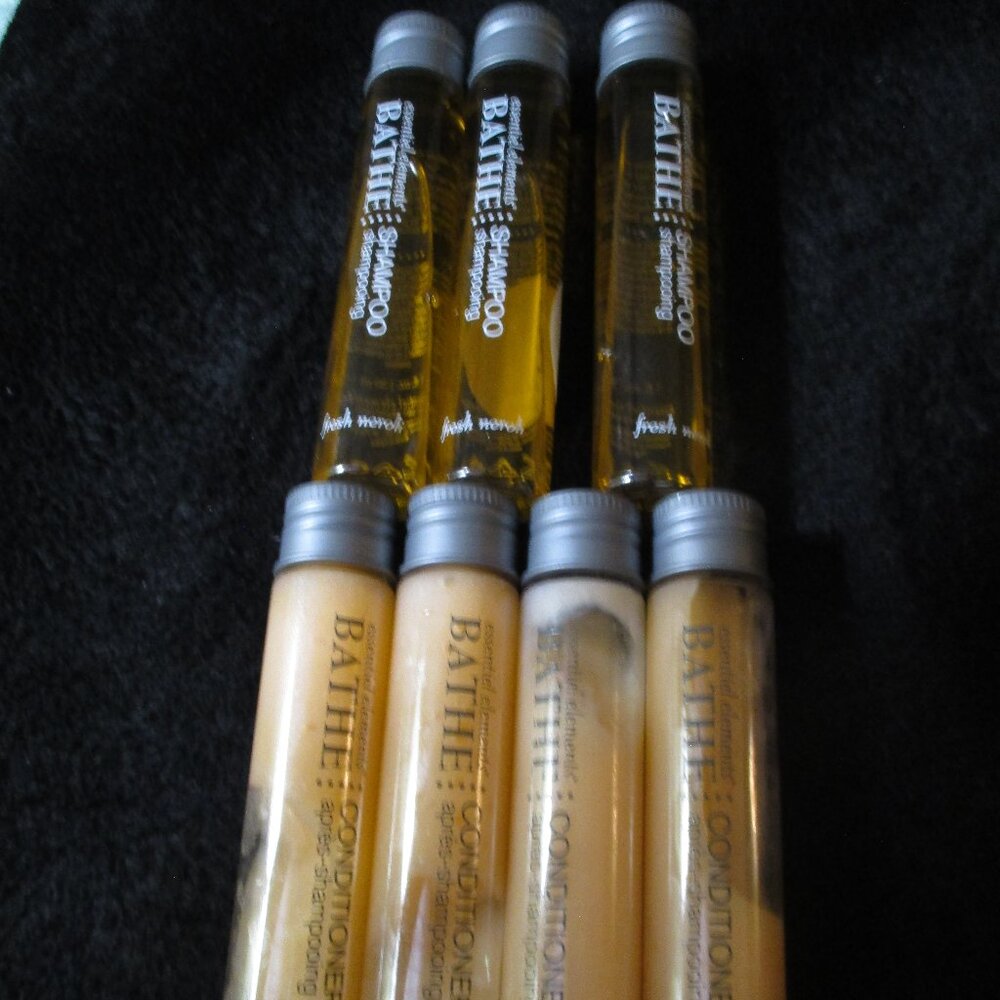 Lot of Seven Essential Elements BATHE Travel Size Shampoo & Conditioner 1 fl oz